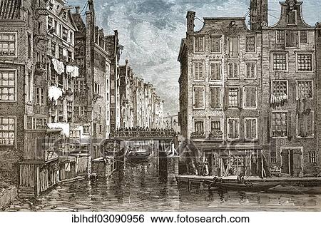 "Historic drawing, Jodenbuurt or Jewish quarter, 19th Century, Amsterdam, province of North Holland, The Netherlands, Europe" View Large Photo Image Stock Photograph - "Historic drawing, Jodenbuurt or Jewish quarter, 19th Century, Amsterdam, province of North Holland, The Netherlands, Europe". Fotosearch