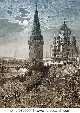 "Historic drawing, Kremlin tower and the Cathedral of Christ the Saviour, Kremlin, 19th Century, Moskau, Russia, Europe" View Large Photo Image Stock Image - "Historic drawing, Kremlin tower and the Cathedral of Christ the Saviour, Kremlin, 19th Century, Moskau, Russia, Europe". Fotosearch