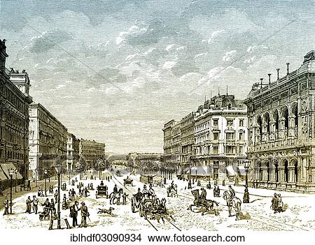 "Historic drawing, Opernring street, Vienna, 19th Century, Vienna, Vienna State, Austria, Europe" View Large Photo Image Picture - "Historic drawing, Opernring street, Vienna, 19th Century, Vienna, Vienna State, Austria, Europe". Fotosearch