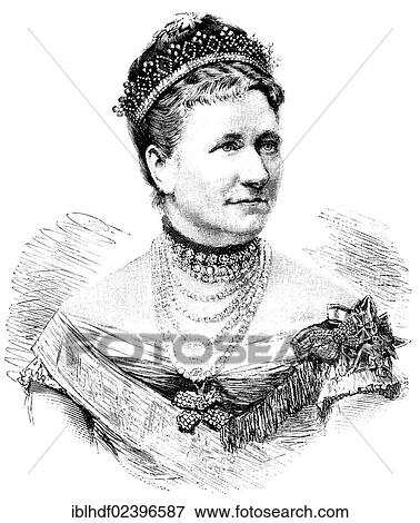 "Historic drawing, portrait of Carola, Princess of Vasa or Wasa, or Karoline Frederikke Franziska Stephanie Amalia Cecilia, 1833-1907, wife of King Albert I of Saxony, last queen consort of Saxony" View Large Photo Image Stock Photo - "Historic drawing, portrait of Carola, Princess of Vasa or Wasa, or Karoline Frederikke Franziska Stephanie Amalia Cecilia, 1833-1907, wife of King Albert I of Saxony, last queen consort of Saxony". Fotosearch