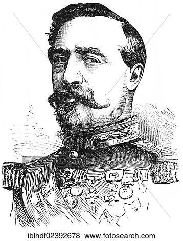 "Historic drawing, portrait of Charles-Denis-Sauter Bourbaki, 1816-1897, French general in the Franco-Prussian War or Franco-German War, 1870-1871, between the French Empire and the Kingdom of Prussia" View Large Photo Image Stock Photo - "Historic drawing, portrait of Charles-Denis-Sauter Bourbaki, 1816-1897, French general in the Franco-Prussian War or Franco-German War, 1870-1871, between the French Empire and the Kingdom of Prussia". Fotosearch