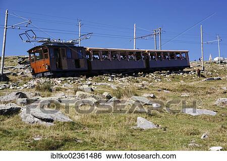 "Historic funicular from 1924 up to the summit of La Rhune Mountain, 905m, Basque Country, Pyrenees, Aquitaine region, department of Pyrenees-Atlantiques, France, Europe" View Large Photo Image Stock Photograph - "Historic funicular from 1924 up to the summit of La Rhune Mountain, 905m, Basque Country, Pyrenees, Aquitaine region, department of Pyrenees-Atlantiques, France, Europe". Fotosearch