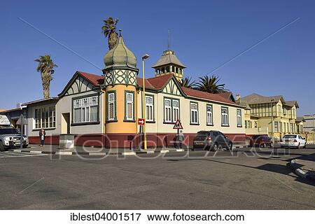 "Historic German colonial building, Woermann-Haus building at the back, Swakopmund, Erongo Province, Namibia, Africa" View Large Photo Image Stock Photo - "Historic German colonial building, Woermann-Haus building at the back, Swakopmund, Erongo Province, Namibia, Africa". Fotosearch