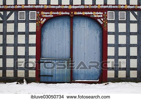 "Historic Lower Saxon half-timbered house in rundling village of Jabel, post-and-beam house, farmhouse in circular settlement, Jabel, Luchow-Dannenberg, Wendland, Lower Saxony, Germany, Europe" View Large Photo Image Picture - "Historic Lower Saxon half-timbered house in rundling village of Jabel, post-and-beam house, farmhouse in circular settlement, Jabel, Luchow-Dannenberg, Wendland, Lower Saxony, Germany, Europe". Fotosearch