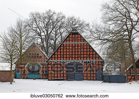 "Historic Lower Saxon half-timbered houses in rundling village of Jabel, post-and-beam houses, farmhouses in circular settlement, Jabel, Luchow-Dannenberg, Wendland, Lower Saxony, Germany, Europe" View Large Photo Image Stock Image - "Historic Lower Saxon half-timbered houses in rundling village of Jabel, post-and-beam houses, farmhouses in circular settlement, Jabel, Luchow-Dannenberg, Wendland, Lower Saxony, Germany, Europe". Fotosearch