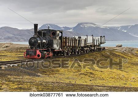 "Historic mine train in front of the Kongsfjorden, Ny-Alesund, Spitsbergen, Svalbard Islands, Svalbard and Jan Mayen, Norway, Europe" View Large Photo Image Stock Image - "Historic mine train in front of the Kongsfjorden, Ny-Alesund, Spitsbergen, Svalbard Islands, Svalbard and Jan Mayen, Norway, Europe". Fotosearch