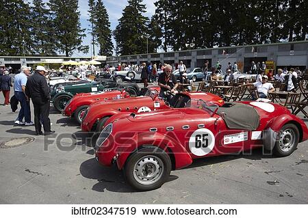 "Historic Paddock, AVD Oldtimer-Grand-Prix 2012, Nurburgring race track, Nuerburg, Rhineland-Palatinate, Germany, Europe" View Large Photo Image Stock Photo - "Historic Paddock, AVD Oldtimer-Grand-Prix 2012, Nurburgring race track, Nuerburg, Rhineland-Palatinate, Germany, Europe". Fotosearch