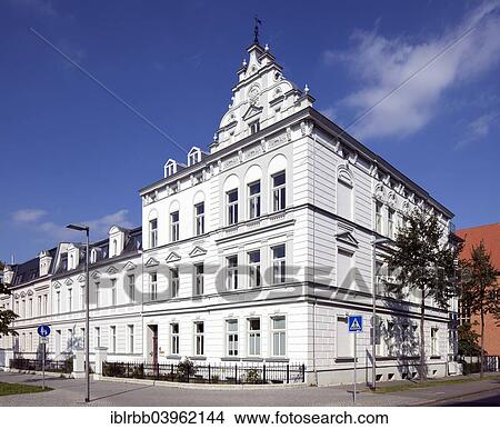 Picture - "Historic residential and office buildings, Olof-Palme-Platz, Stralsund, Mecklenburg-Western Pomerania, Germany, Europe". Fotosearch