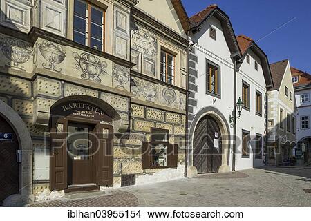 "Historic row of houses with sgraffito, Modling, Lower Austria, Austria, Europe" View Large Photo Image Picture - "Historic row of houses with sgraffito, Modling, Lower Austria, Austria, Europe". Fotosearch