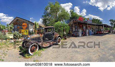 "Historic station with an old rusty Ford Model A, Route 66, Hackberry General Store, Hackberry, Arizona, USA" View Large Photo Image Stock Photo - "Historic station with an old rusty Ford Model A, Route 66, Hackberry General Store, Hackberry, Arizona, USA". Fotosearch