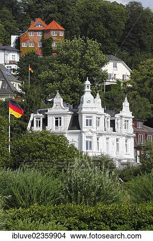 "Historic Strandhotel Blankenese, built in 1902, in Strandweg street, Hamburg's Blankenese quarter on the Elbe river, Altona district, suburb on the Elbe river, Hamburg, Germany, Europe, PublicGround, Europe" View Large Photo Image Picture - "Historic Strandhotel Blankenese, built in 1902, in Strandweg street, Hamburg's Blankenese quarter on the Elbe river, Altona district, suburb on the Elbe river, Hamburg, Germany, Europe, PublicGround, Europe". Fotosearch