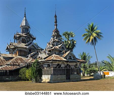 "Historic temple built in a Burmese style, monastery, Mae Hong Son, Northern Thailand, Thailand, Asia" View Large Photo Image Stock Image - "Historic temple built in a Burmese style, monastery, Mae Hong Son, Northern Thailand, Thailand, Asia". Fotosearch
