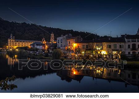 "Historic town centre and the Dronne River at night, Brantome, Perigord, Dordogne, Aquitaine, France, Europe" View Large Photo Image Stock Image - "Historic town centre and the Dronne River at night, Brantome, Perigord, Dordogne, Aquitaine, France, Europe". Fotosearch