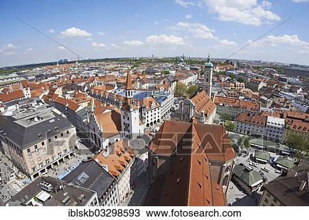"Historic town centre of Munich with the nave St. Peter's Church, Church of the Holy Spirit and the Old Town Hall, city centre, Munich, Upper Bavaria, Bavaria, Germany, Europe" View Large Photo Image Stock Image - "Historic town centre of Munich with the nave St. Peter's Church, Church of the Holy Spirit and the Old Town Hall, city centre, Munich, Upper Bavaria, Bavaria, Germany, Europe". Fotosearch