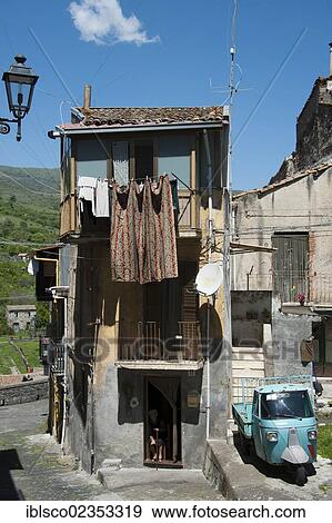 Stock Photo - "Historic town centre, Randazzo, Sicily, Italy, Europe". Fotosearch