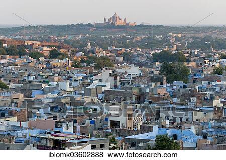 "Historic town centre with the Palace Hotel, Umaid Bhawan Palace, Jodhpur, Rajasthan, India, Asia" View Large Photo Image Stock Photo - "Historic town centre with the Palace Hotel, Umaid Bhawan Palace, Jodhpur, Rajasthan, India, Asia". Fotosearch