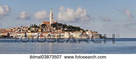 "Historic town centre with the tower of the Parish Church of St. Euphemia, Rovinj, Istria, Croatia, Europe" View Large Photo Image Stock Photo - "Historic town centre with the tower of the Parish Church of St. Euphemia, Rovinj, Istria, Croatia, Europe". Fotosearch