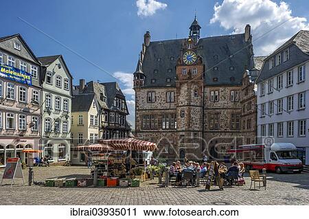 "Historic Town Hall, market square, historic centre, Marburg, Hesse, Germany, Europe" View Large Photo Image Stock Image - "Historic Town Hall, market square, historic centre, Marburg, Hesse, Germany, Europe". Fotosearch
