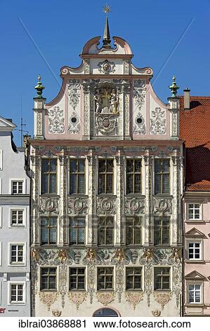 "Historic Town Hall with a stucco facade, Landsberg am Lech, Upper Bavaria, Bavaria, Germany, Europe" View Large Photo Image Stock Image - "Historic Town Hall with a stucco facade, Landsberg am Lech, Upper Bavaria, Bavaria, Germany, Europe". Fotosearch