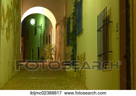 "Historic town of Albufeira at night, Algarve, Portugal, Europe" View Large Photo Image Stock Photo - "Historic town of Albufeira at night, Algarve, Portugal, Europe". Fotosearch