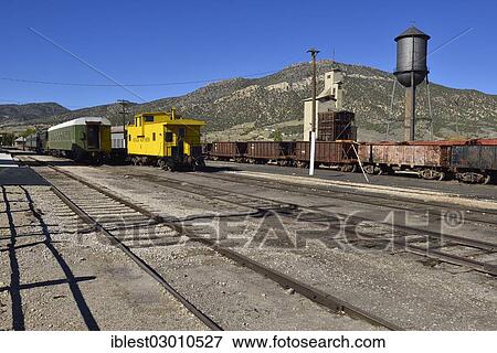 Stock Photo - "Historic train at the Nevada Northern Railway Museum, Ely, Nevada, United States, North America". Fotosearch