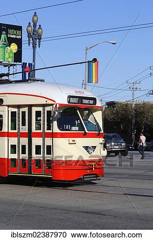 "Historic tram, Castro district, San Francisco, California, USA" View Large Photo Image Stock Image - "Historic tram, Castro district, San Francisco, California, USA". Fotosearch
