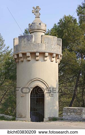 "Historic watchtower at the Abbey of Saint Michel de Frigolet, La montagnette, Bouches-du-Rhone, Provence-Alpes-Cote d'Azur, Southern France, France, Europe" View Large Photo Image Stock Photo - "Historic watchtower at the Abbey of Saint Michel de Frigolet, La montagnette, Bouches-du-Rhone, Provence-Alpes-Cote d'Azur, Southern France, France, Europe". Fotosearch