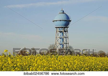 "Historic water tower, industrial monument, rapeseed field, Ahlen, Muensterland region, North Rhine-Westphalia, Germany, Europe, PublicGround, Europe" View Large Photo Image Stock Photograph - "Historic water tower, industrial monument, rapeseed field, Ahlen, Muensterland region, North Rhine-Westphalia, Germany, Europe, PublicGround, Europe". Fotosearch
