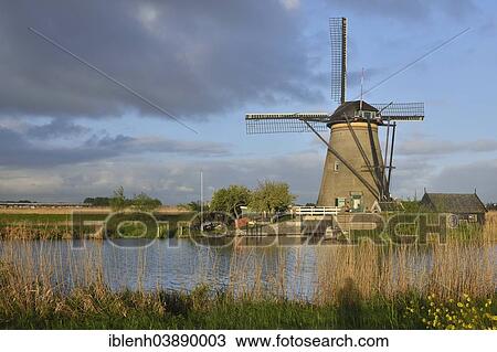 "Historic windmill, UNESCO World Heritage Site, Kinderdijk, South Holland, Netherlands" View Large Photo Image Stock Image - "Historic windmill, UNESCO World Heritage Site, Kinderdijk, South Holland, Netherlands". Fotosearch