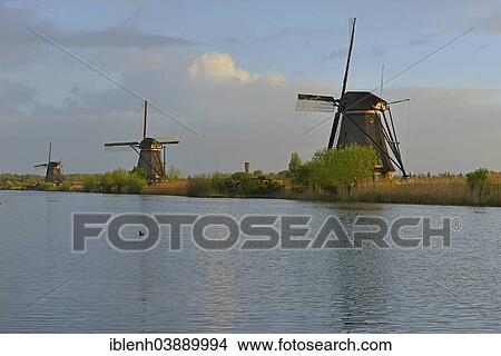 "Historic windmills, UNESCO World Heritage Site, Kinderdijk, South Holland, Netherlands" View Large Photo Image Picture - "Historic windmills, UNESCO World Heritage Site, Kinderdijk, South Holland, Netherlands". Fotosearch