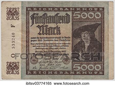 "Historical banknote, 5000 Mark, front, Reichsbanknote from 1922" View Large Photo Image Stock Photography - "Historical banknote, 5000 Mark, front, Reichsbanknote from 1922". Fotosearch
