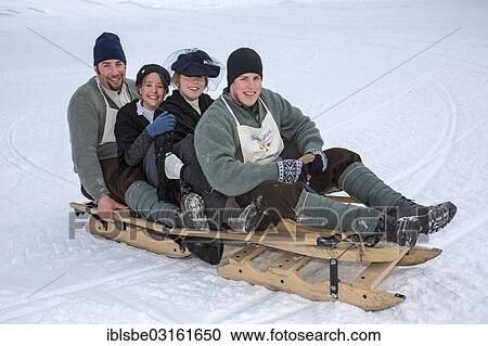 "Historical bob race Belle Epoque, bobsleigh, replica from 1911, mixed team wearing traditional clothes, Kandersteg, Canton of Bern, Switzerland, Europe" View Large Photo Image Stock Image - "Historical bob race Belle Epoque, bobsleigh, replica from 1911, mixed team wearing traditional clothes, Kandersteg, Canton of Bern, Switzerland, Europe". Fotosearch