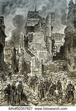 Historical Dessin Les Destruction De Chateau De Saint Cloud Palais Dans Sud Ouest De Paris Sur 13 Octobre 1870 Bataille De Chatillon Franco Prussian Guerre Ou Franco German Guerre 1870 1871 Entre Les Francais Empire Et Les