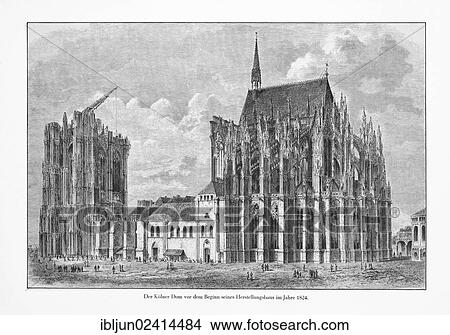 Historical engraving, Cologne Cathedral in 1824, Romantic, Historicism, UNESCO World Cultural Heritage Site, Germany, Europe View Large Photo Image Picture - Historical engraving, Cologne Cathedral in 1824, Romantic, Historicism, UNESCO World Cultural Heritage Site, Germany, Europe. Fotosearch