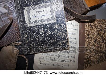 Stock Image - Historical journals in old German Suetterlin font. Fotosearch