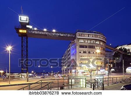 "Historical Katarina Lift, Katarinahissen, an elevator connecting the Slussplan or Lock's Space area with the higher-lying district of Sodermalm, Stockholm, Stockholms lan or Stockholm County, Sweden, Europe" View Large Photo Image Stock Photo - "Historical Katarina Lift, Katarinahissen, an elevator connecting the Slussplan or Lock's Space area with the higher-lying district of Sodermalm, Stockholm, Stockholms lan or Stockholm County, Sweden, Europe". Fotosearch