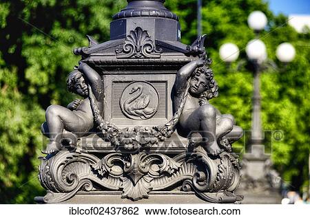 "Historical lantern base on the Lombardsbrucke bridge in Hamburg, Germany, Europe" View Large Photo Image Stock Image - "Historical lantern base on the Lombardsbrucke bridge in Hamburg, Germany, Europe". Fotosearch