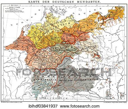 "Historical map of German dialects, 1894, Germany, Europe" View Large Photo Image Stock Photo - "Historical map of German dialects, 1894, Germany, Europe". Fotosearch