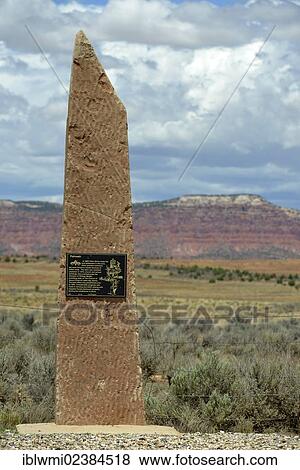 "Historical marker, memorial stone, Old Paria movie set near Pahreah Townsite, Grand Staircase-Escalante National Monument, GSENM, Utah, Southwestern USA, USA" View Large Photo Image Stock Photo - "Historical marker, memorial stone, Old Paria movie set near Pahreah Townsite, Grand Staircase-Escalante National Monument, GSENM, Utah, Southwestern USA, USA". Fotosearch