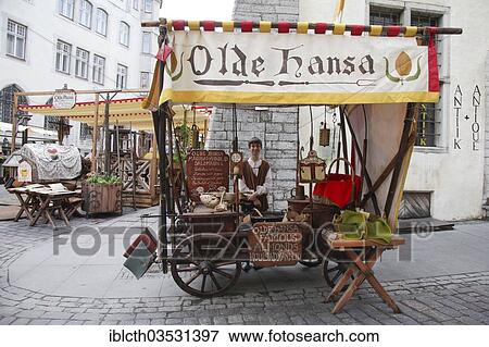 "Historical market stall, Tallinn, Harju County, Estonia, Europe" View Large Photo Image Stock Photo - "Historical market stall, Tallinn, Harju County, Estonia, Europe". Fotosearch