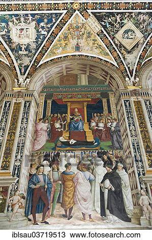 "Historical paintings and frescos in the Piccolomini-library, Siena Cathedral, Cattedrale di Santa Maria Assunta, Siena, Tuscany, Italy, Europe" View Large Photo Image Stock Image - "Historical paintings and frescos in the Piccolomini-library, Siena Cathedral, Cattedrale di Santa Maria Assunta, Siena, Tuscany, Italy, Europe". Fotosearch