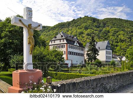 "Historical Parish Priory Garden of Hirzenach, rectory of St. Bartholomew's Church, Hirzenach, Boppard, Upper Middle Rhine Valley, UNESCO World Cultural Heritage Site, Rhineland-Palatinate, Germany, Europe" View Large Photo Image Stock Photo - "Historical Parish Priory Garden of Hirzenach, rectory of St. Bartholomew's Church, Hirzenach, Boppard, Upper Middle Rhine Valley, UNESCO World Cultural Heritage Site, Rhineland-Palatinate, Germany, Europe". Fotosearch