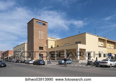 "Historical party headquarters of the Italian Fascists with a tower, monumental architecture, Italian Rationalism, Sabaudia, Lazio, Italy, Europe" View Large Photo Image Stock Image - "Historical party headquarters of the Italian Fascists with a tower, monumental architecture, Italian Rationalism, Sabaudia, Lazio, Italy, Europe". Fotosearch