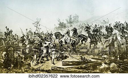Stock Image - "Historical photograph, Jakob Freiherr von Hartmann, 1795-1873, officer, General of Infantry with the Bavarian Army during the siege of Paris, Franco-Prussian War or Franco-German War, 1870-1871, between the French Empire and the Kingdom of Prussia". Fotosearch