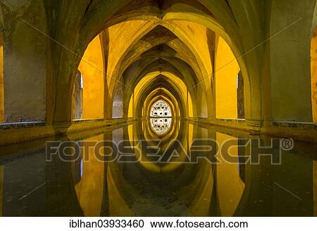 "Historical rainwater tanks, Los Banos de Dona Maria de Padilla, Alcazar Palace, Seville, Andalusia, Spain, Europe" View Large Photo Image Stock Image - "Historical rainwater tanks, Los Banos de Dona Maria de Padilla, Alcazar Palace, Seville, Andalusia, Spain, Europe". Fotosearch