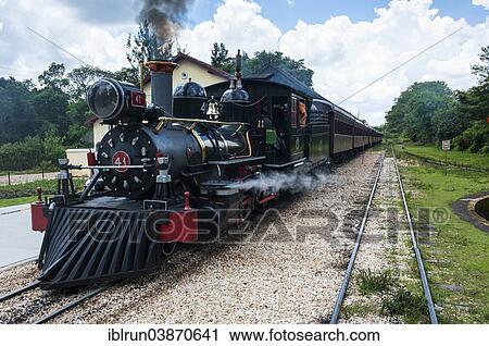 Stock Image - "Historical steam train Maria Fumaca, Tiradentes, Minas Gerais, Brazil, South America". Fotosearch