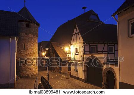 "Historical Town Hall with a fortified wall and the tower of a fortified church, Dorrenbach, German Wine Route, Rhineland-Palatinate, Germany, Europe" View Large Photo Image Stock Image - "Historical Town Hall with a fortified wall and the tower of a fortified church, Dorrenbach, German Wine Route, Rhineland-Palatinate, Germany, Europe". Fotosearch