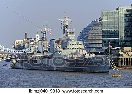 Hms Belfast Museo Barco El Imperial Museo De La Guerra Rio Thames Banco De Sur Londres Inglaterra Reino Unido Europe Coleccion De Foto Iblmzj Fotosearch