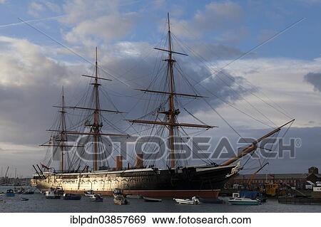 "HMS Warrior at Portsmouth Historic Dockyard, Portsmouth, Hampshire, England" View Large Photo Image Stock Photo - "HMS Warrior at Portsmouth Historic Dockyard, Portsmouth, Hampshire, England". Fotosearch