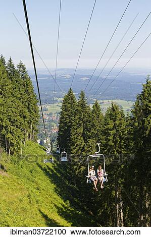 "Hoernlebahn chair lift, Hornle, Ammergauer Alpen, Bad Kohlgrub, Pfaffenwinkel region, Upper Bavaria, Bavaria, Germany, Europe" View Large Photo Image Stock Image - "Hoernlebahn chair lift, Hornle, Ammergauer Alpen, Bad Kohlgrub, Pfaffenwinkel region, Upper Bavaria, Bavaria, Germany, Europe". Fotosearch